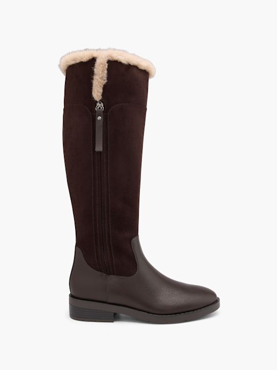 graceland knee high boot brown deichmann