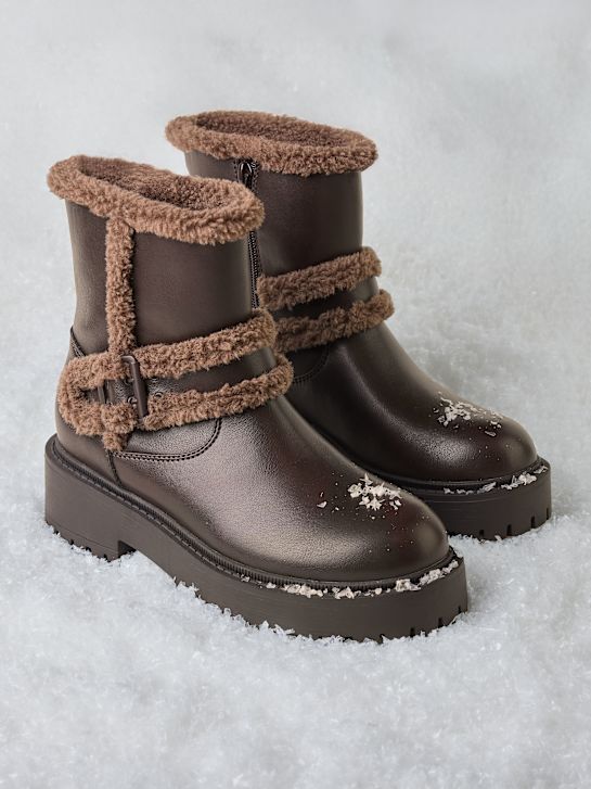 catwalk winter boot brown deichmann